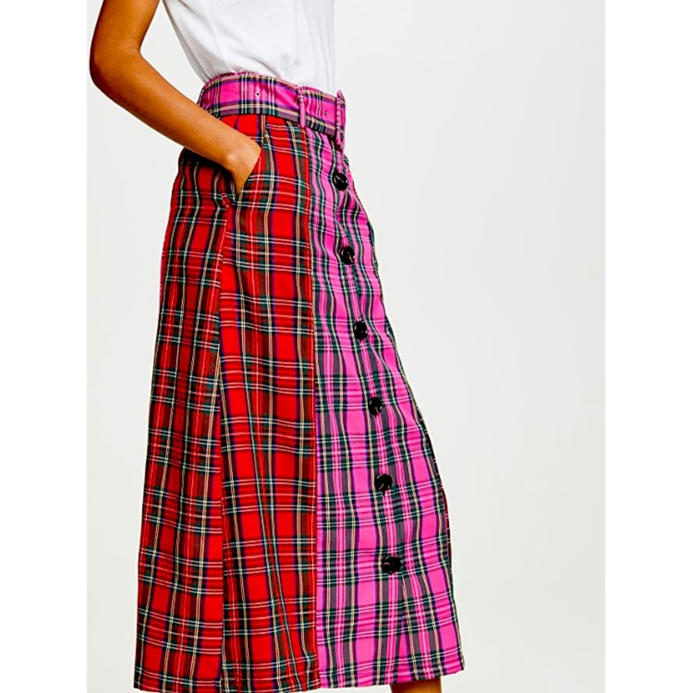 The English Factory Tartan Plaid Block Skirt Women’s Size Small NWT